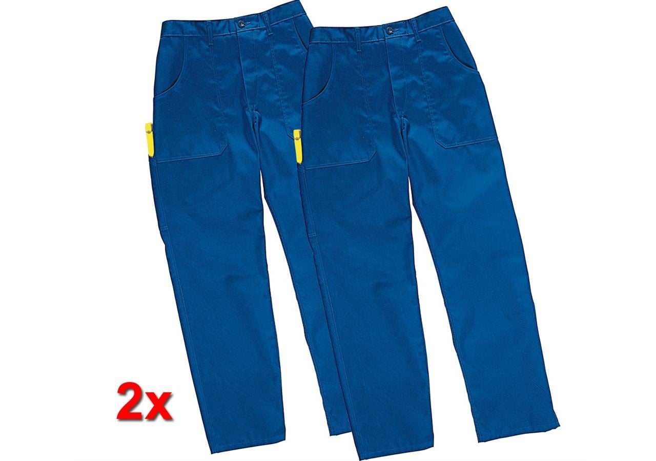 Work Trousers: Economy - polycotton Trousers, pack of 2 + royal