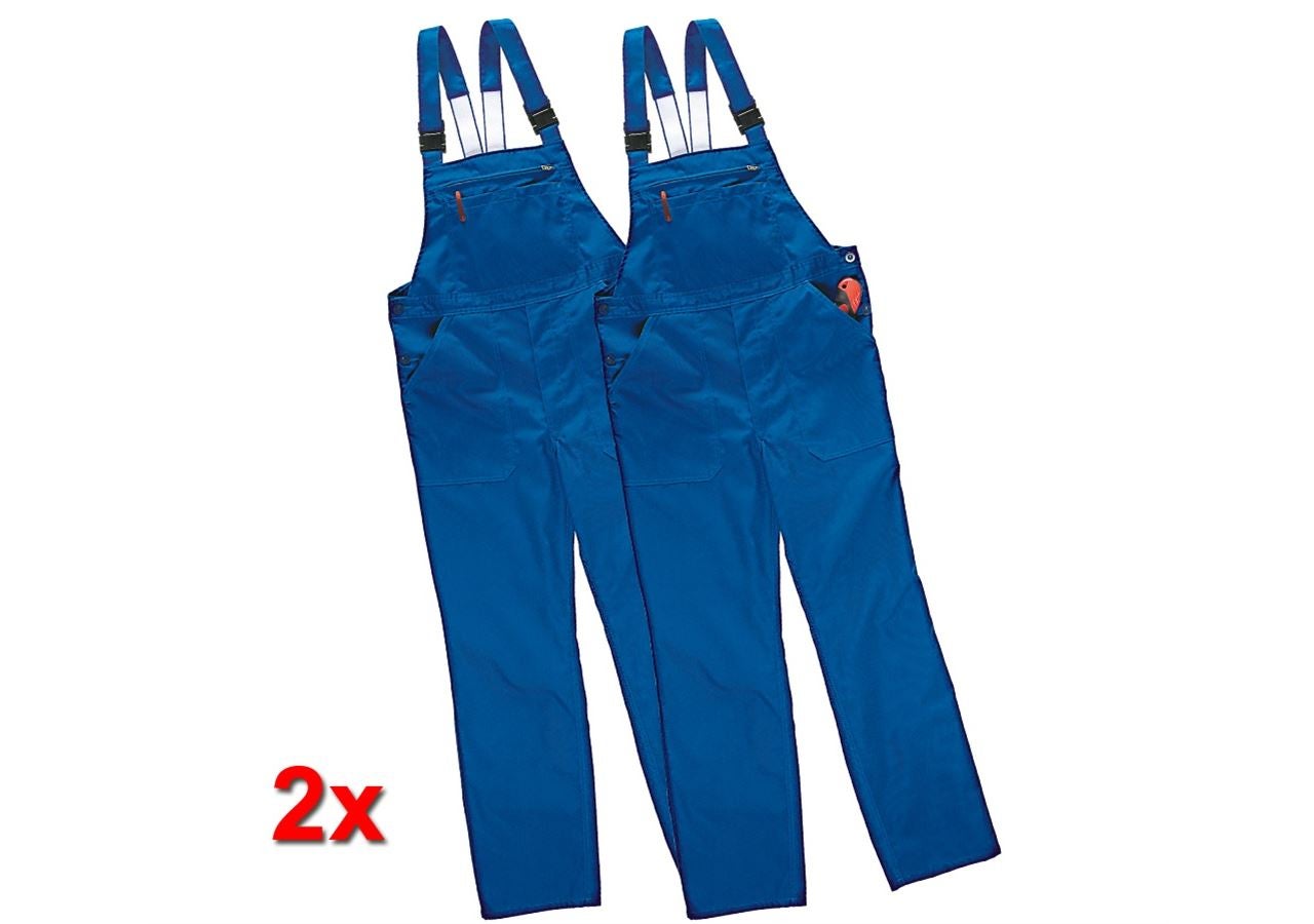 Work Trousers: Bib and Brace Economy, pack of 2 + royal