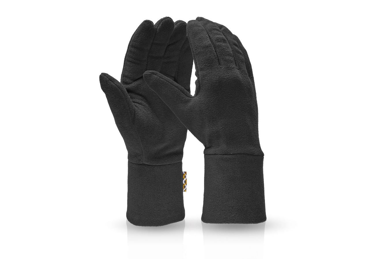 Textil: e.s. FIBERTWIN® microfleece handskar + svart