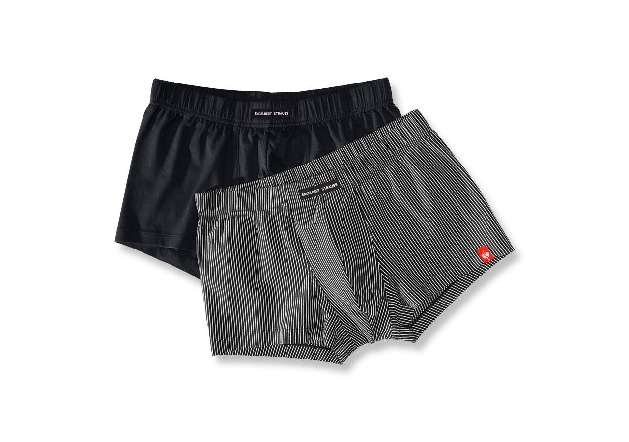 Underkläder |  Underställ: e.s. modal kalsonger, 2-pack + svart+svart/vit randig