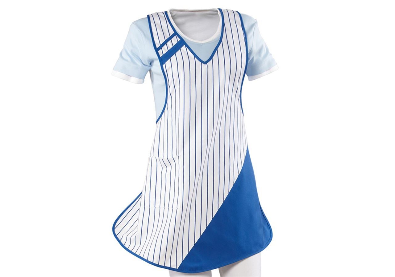 Förkläde: Damförkläde Ariane + vit/kornblå
