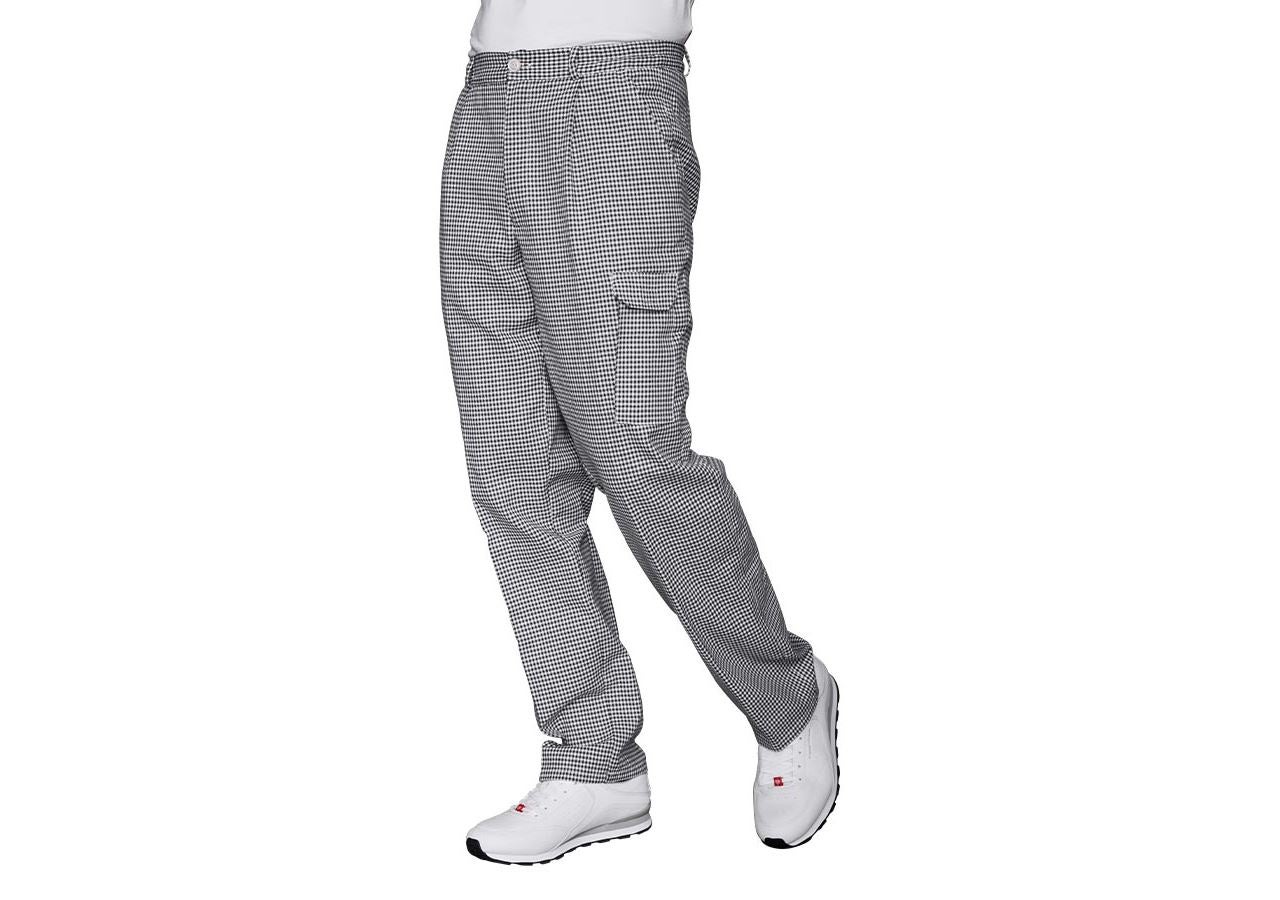 Topics: Cargo Unisex Chefs Trousers + black/white