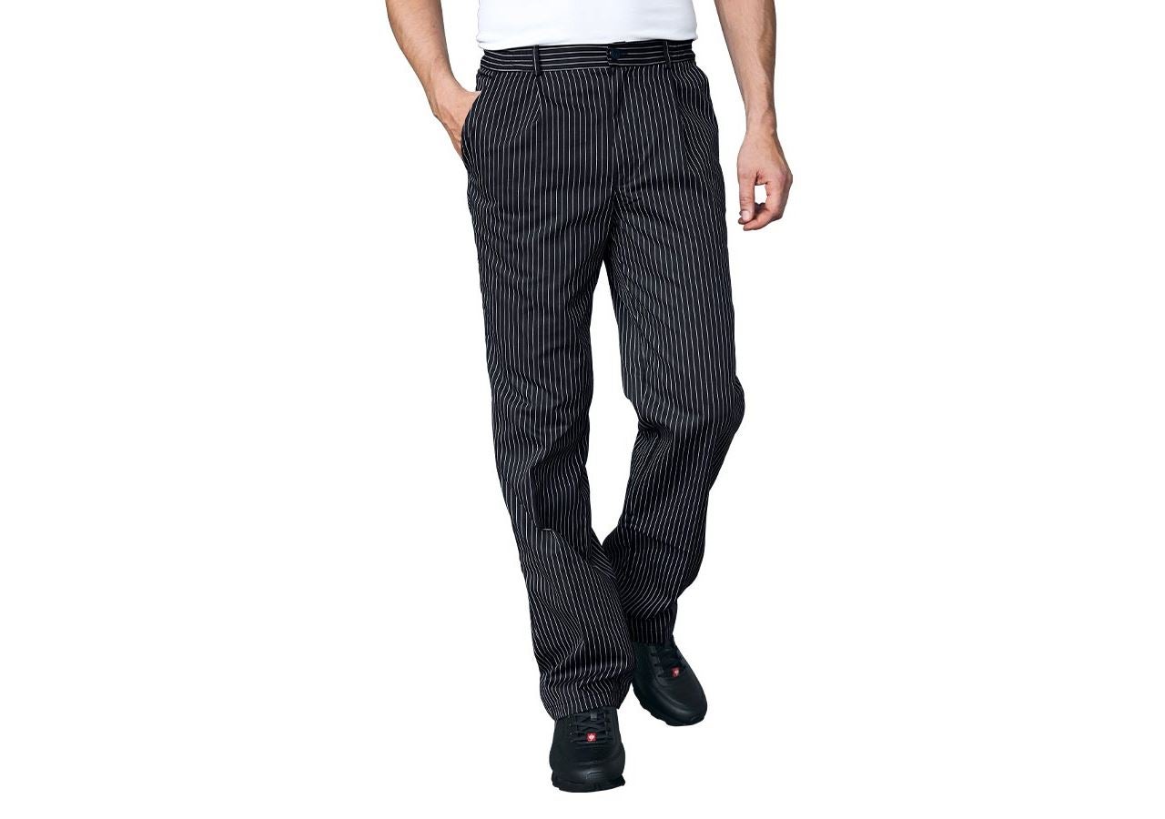 Work Trousers: Chef's Trousers Elegance + black/white