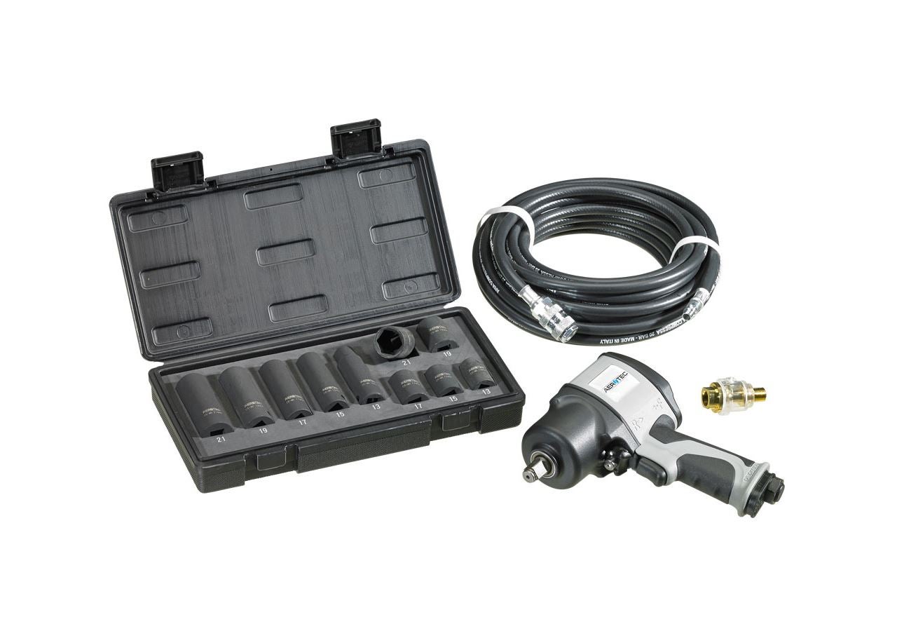 Compressed air tool | accessories: Tryckluftsdriven slagskruvdragare set 1/2"
