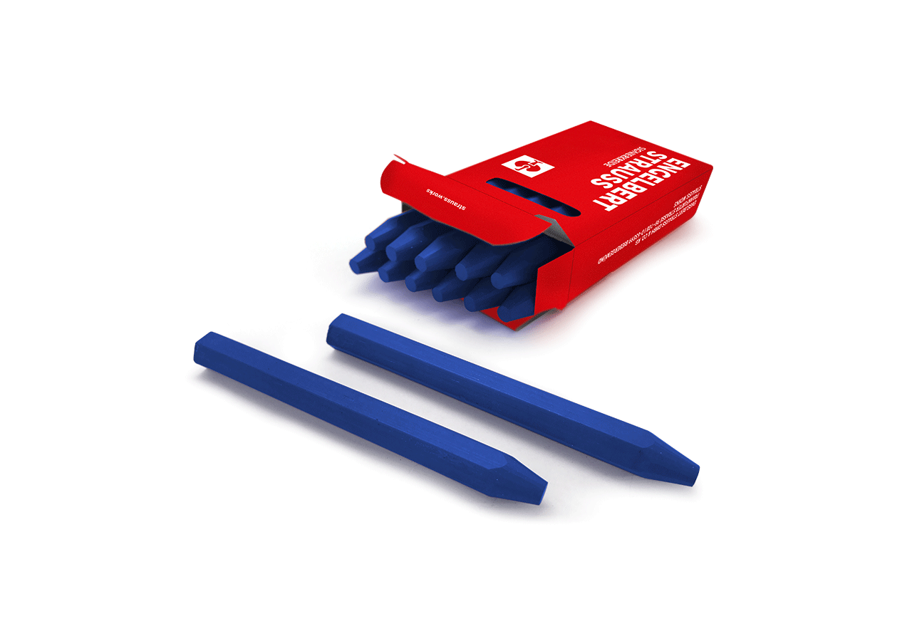 Märkningsverktyg: Oljefärgkrita, förpackning med 12 stycken + blå