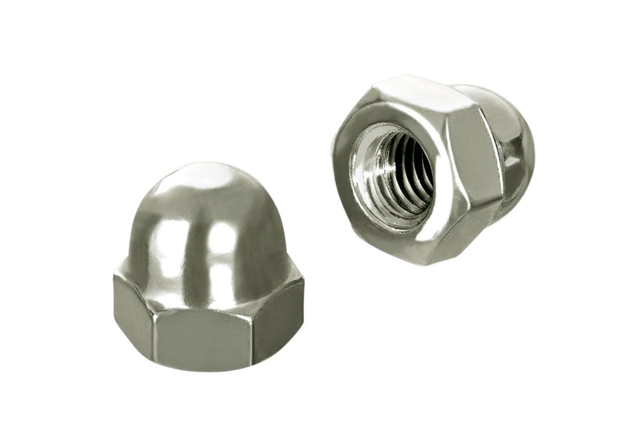 Nuts: Domed nut DIN 1587 high Form, A2