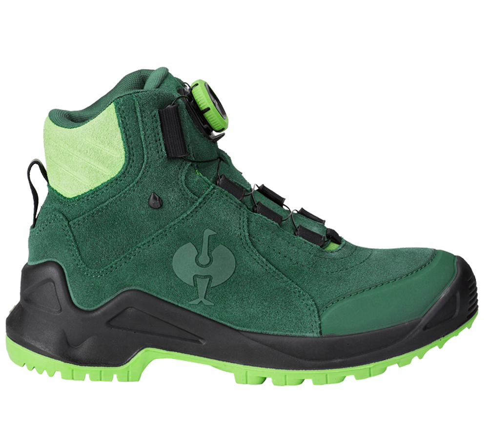 O2: O2 Work shoes e.s. Apate II mid + green/seagreen