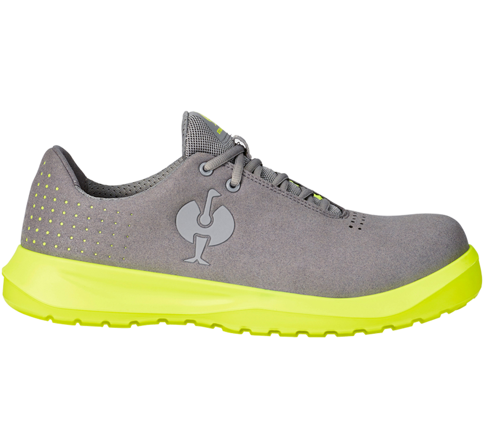 S1P: S1P Safety shoes e.s. Banco low + pearlgrey/high-vis yellow