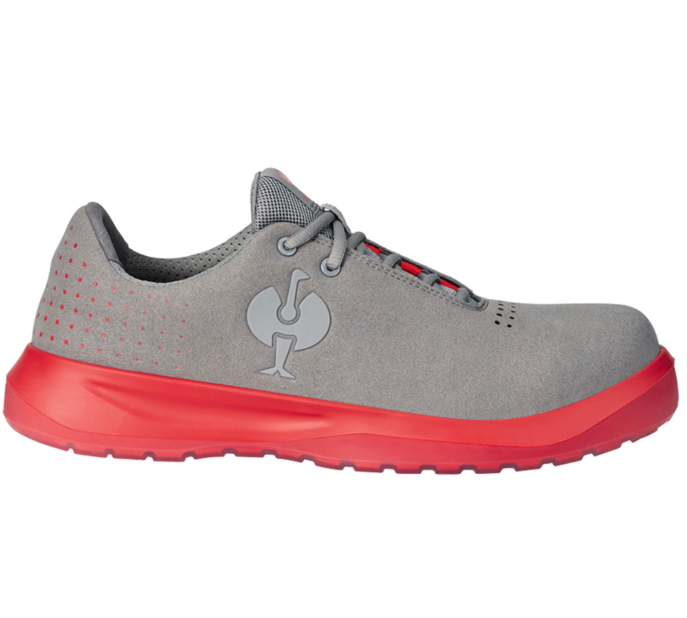 Footwear: S1P Safety shoes e.s. Banco low + pearlgrey/solarred