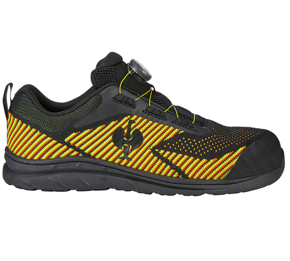 S1: S1 Safety shoes e.s. Tegmen IV low + black/high-vis yellow/high-vis orange