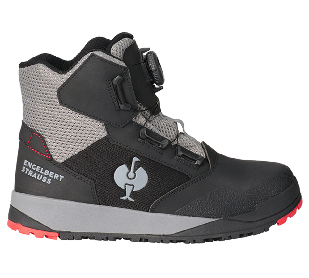 S1: S1 Safety boots e.s. Nakuru mid + black/pearlgrey