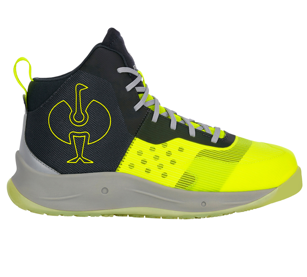Footwear: S1PS Safety shoes e.s. Marseille mid + high-vis yellow/grey
