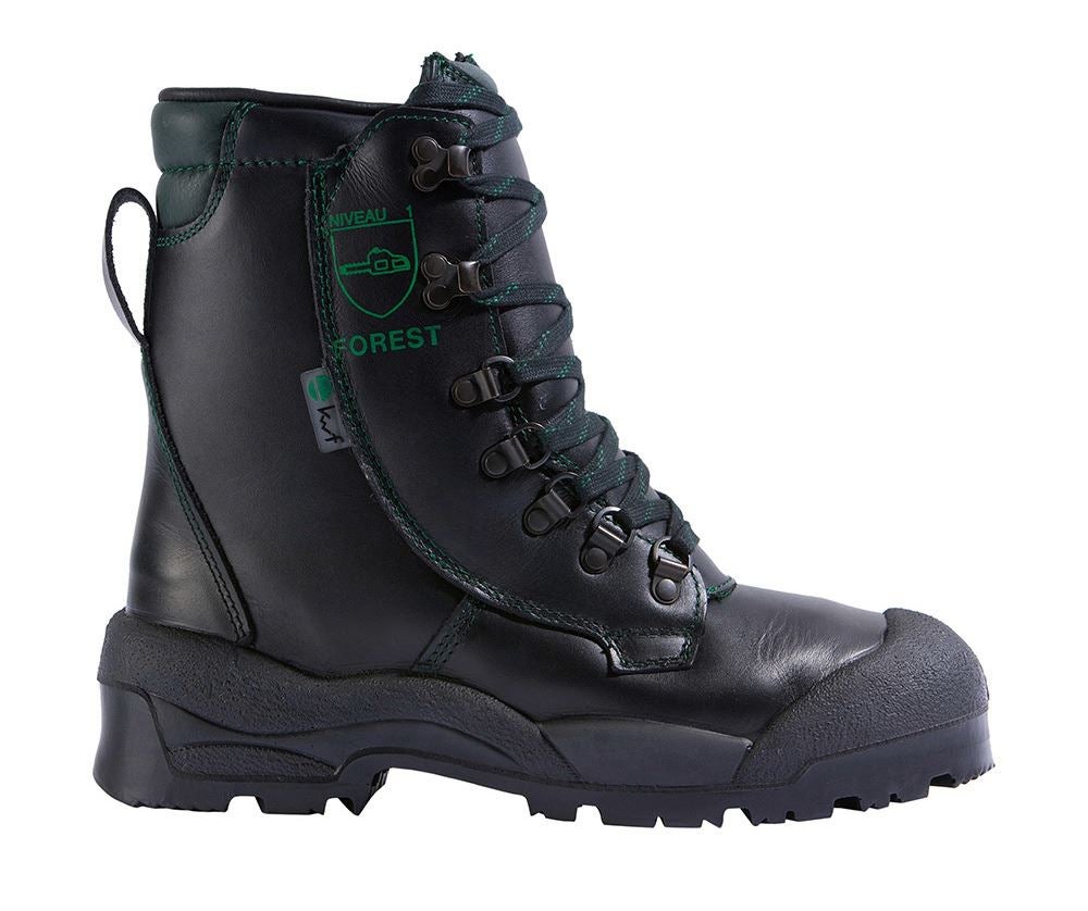 Forestry / Cut Protection Clothing: S2 Forestry safety boots Alpin + black