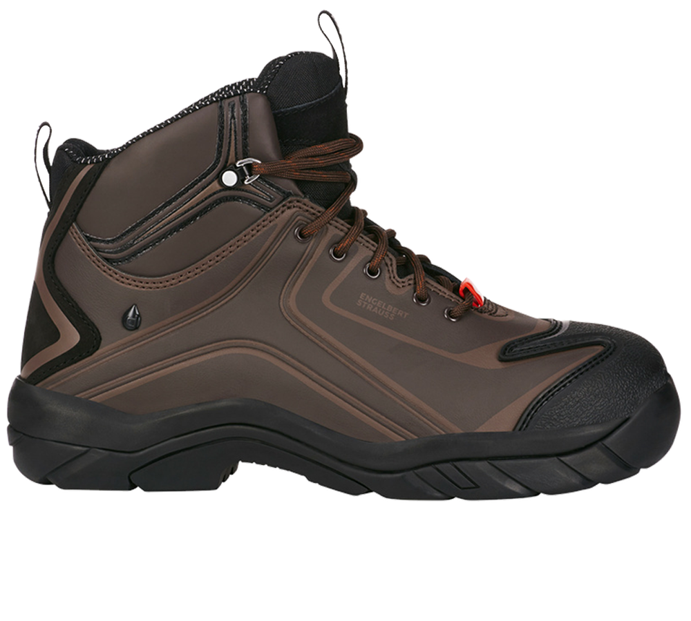 Roofer / Crafts_Footwear: e.s. S3 Safety shoes Kajam + chestnut/hazelnut