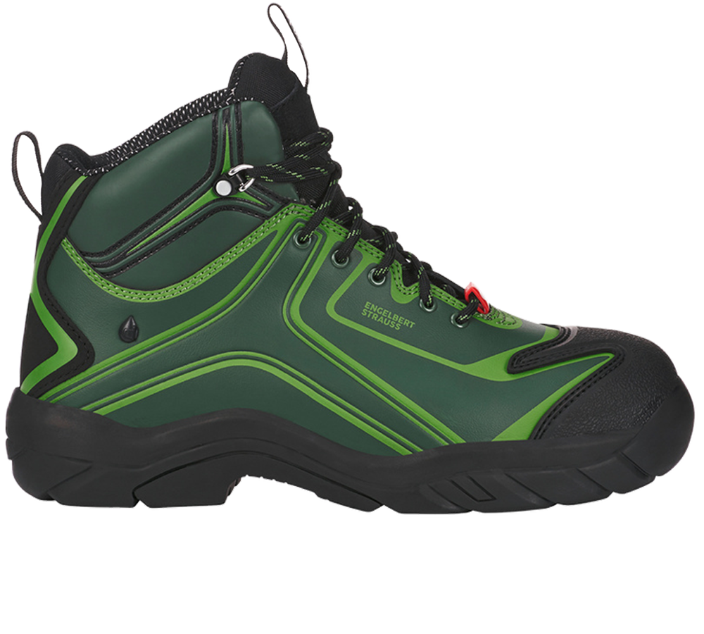 Roofer / Crafts_Footwear: e.s. S3 Safety shoes Kajam + green/seagreen