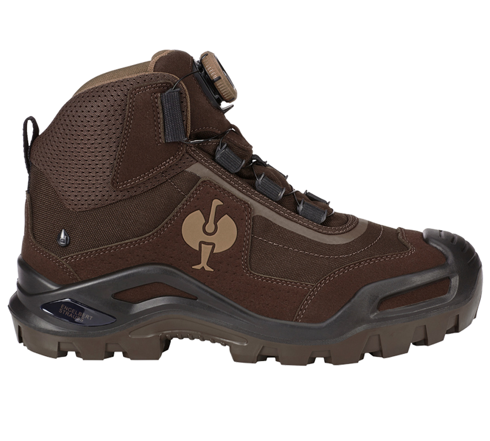 S3: S3 Safety boots e.s. Kastra II mid + chestnut/hazelnut
