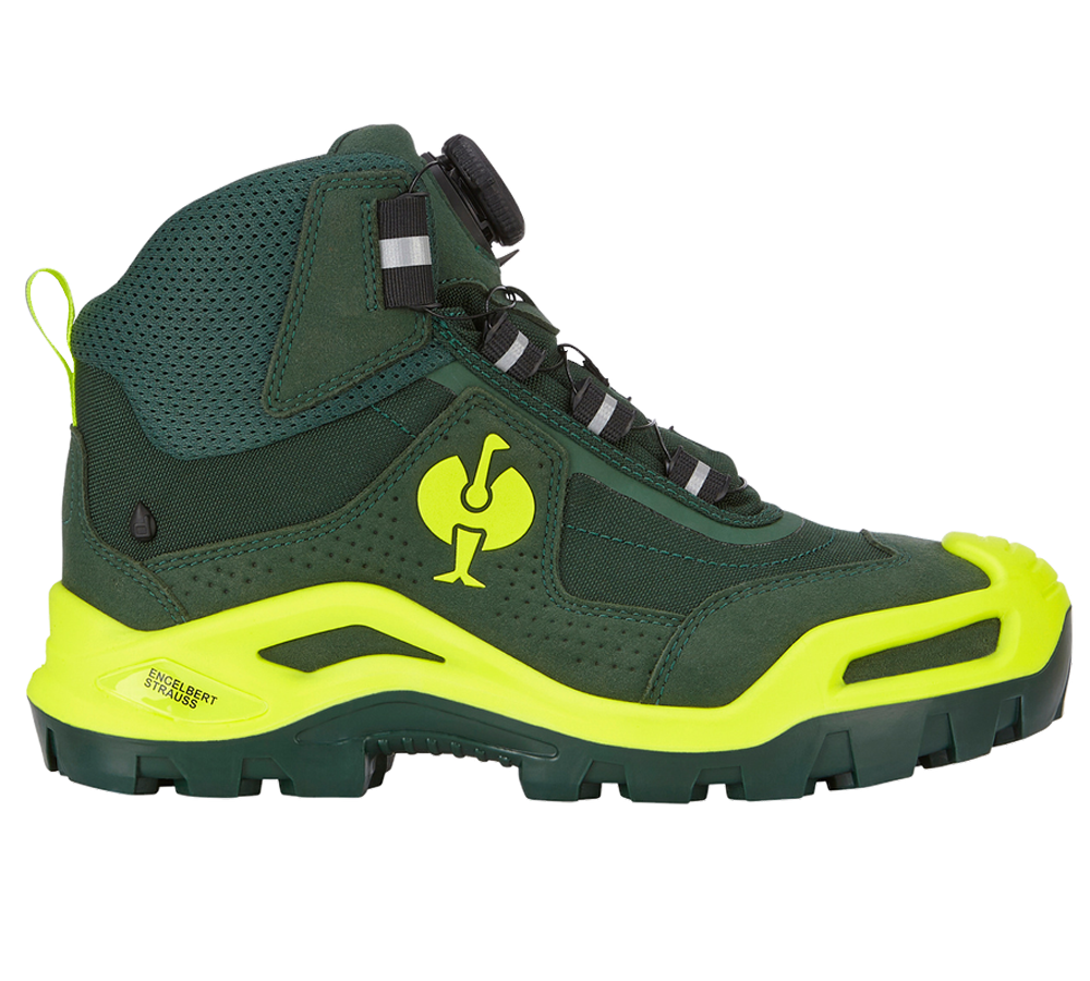 S3: S3 Safety boots e.s. Kastra II mid + green/high-vis yellow