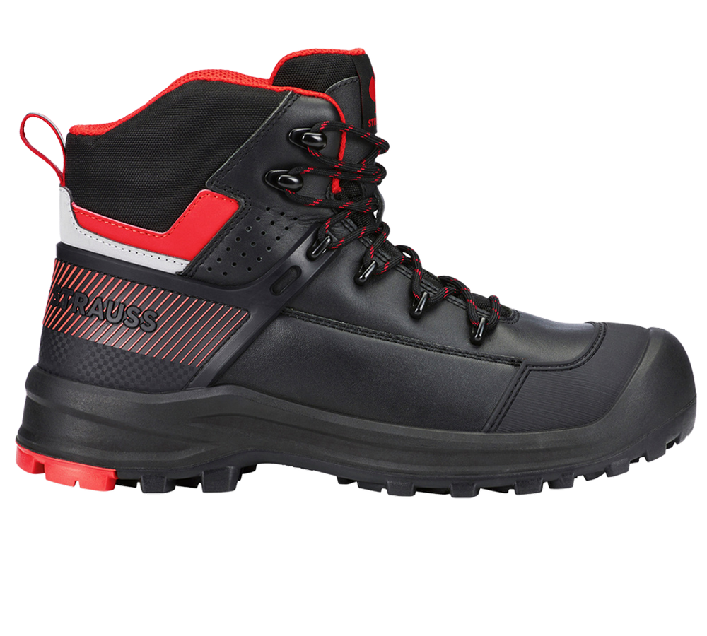 Footwear: S3 Safety boots e.s. Katavi mid + black/red