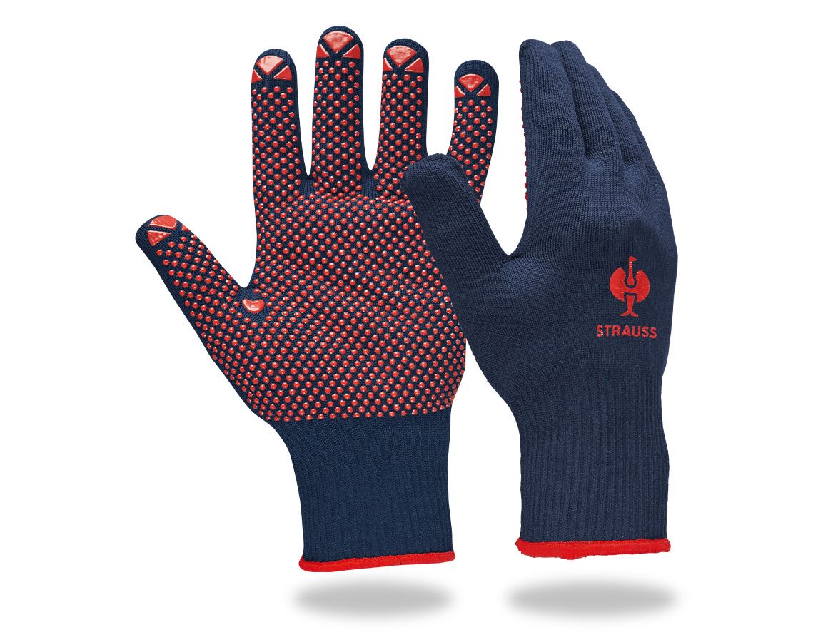 Coated: PVC knitted gloves Rondo + blue