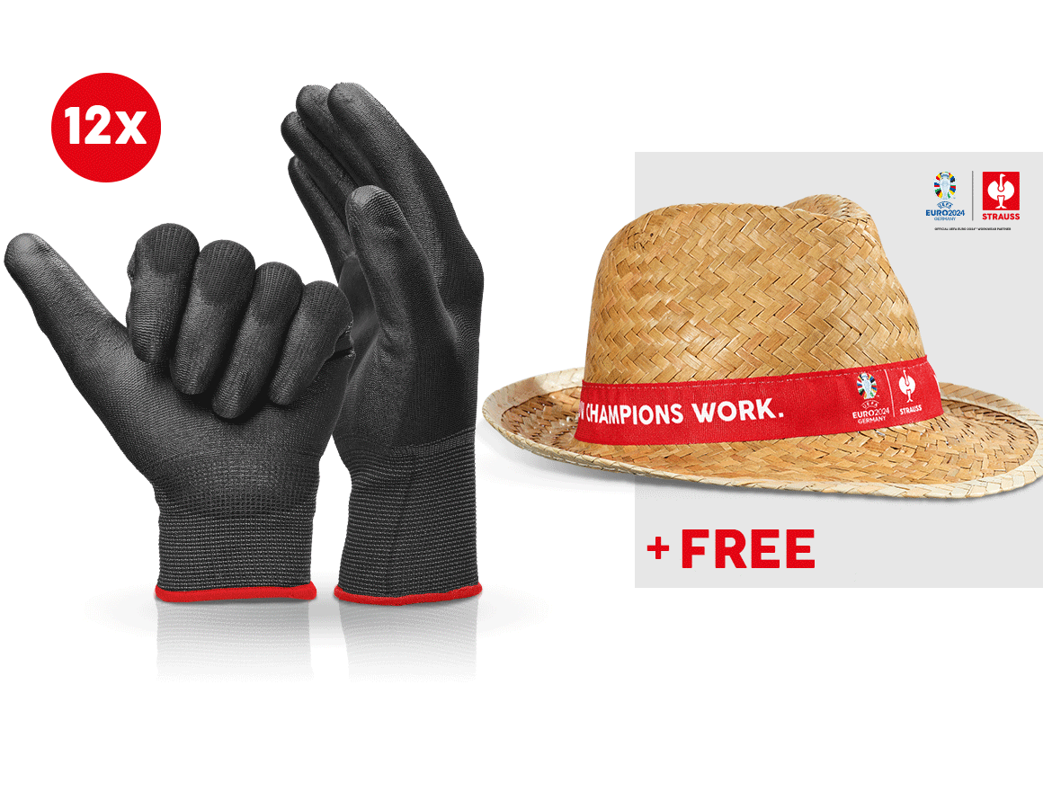 Collaborations: 12x PU micro gloves + EURO2024 Hat + black