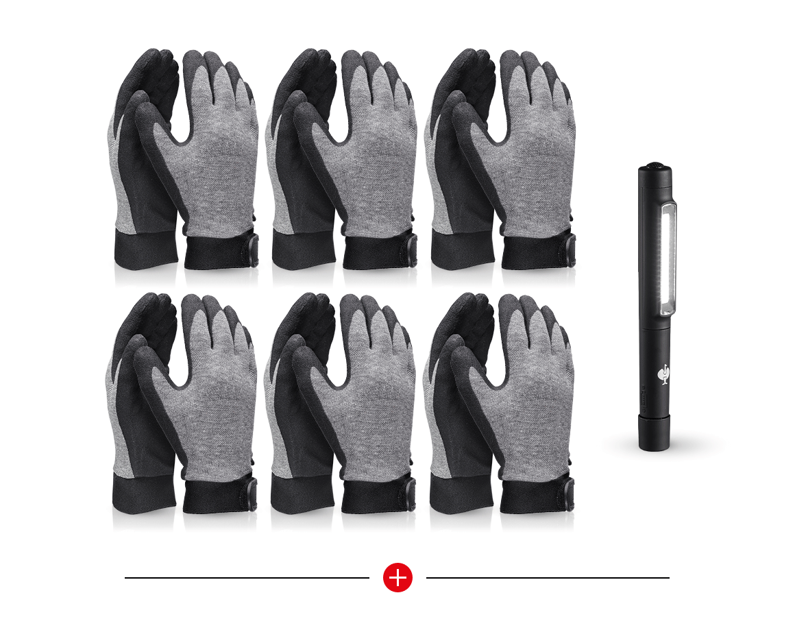 Tool sets: 6x Vinyl knitted gloves gift set