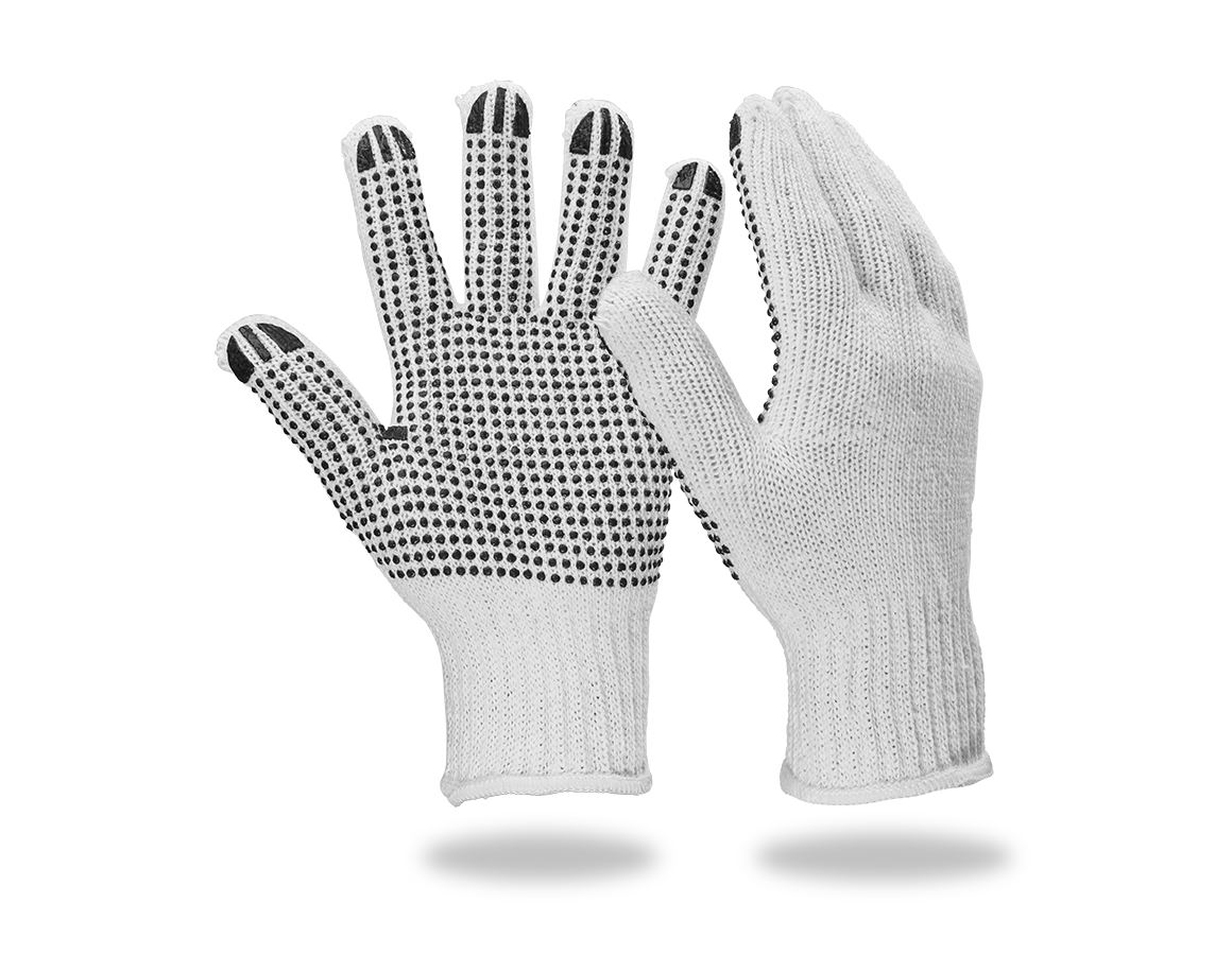 Coated: PVC knitted gloves Black-Point