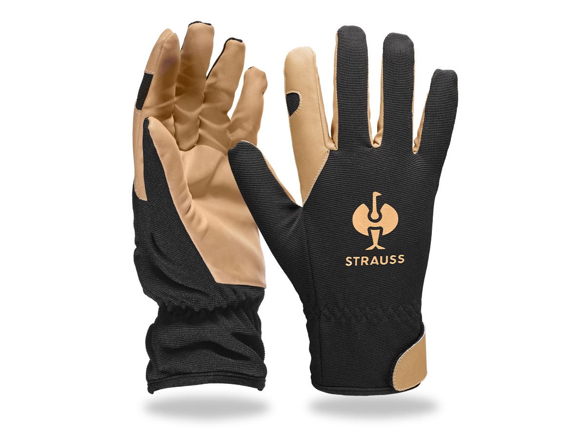 Coated: Assembly winter gloves Intense light + black/brown