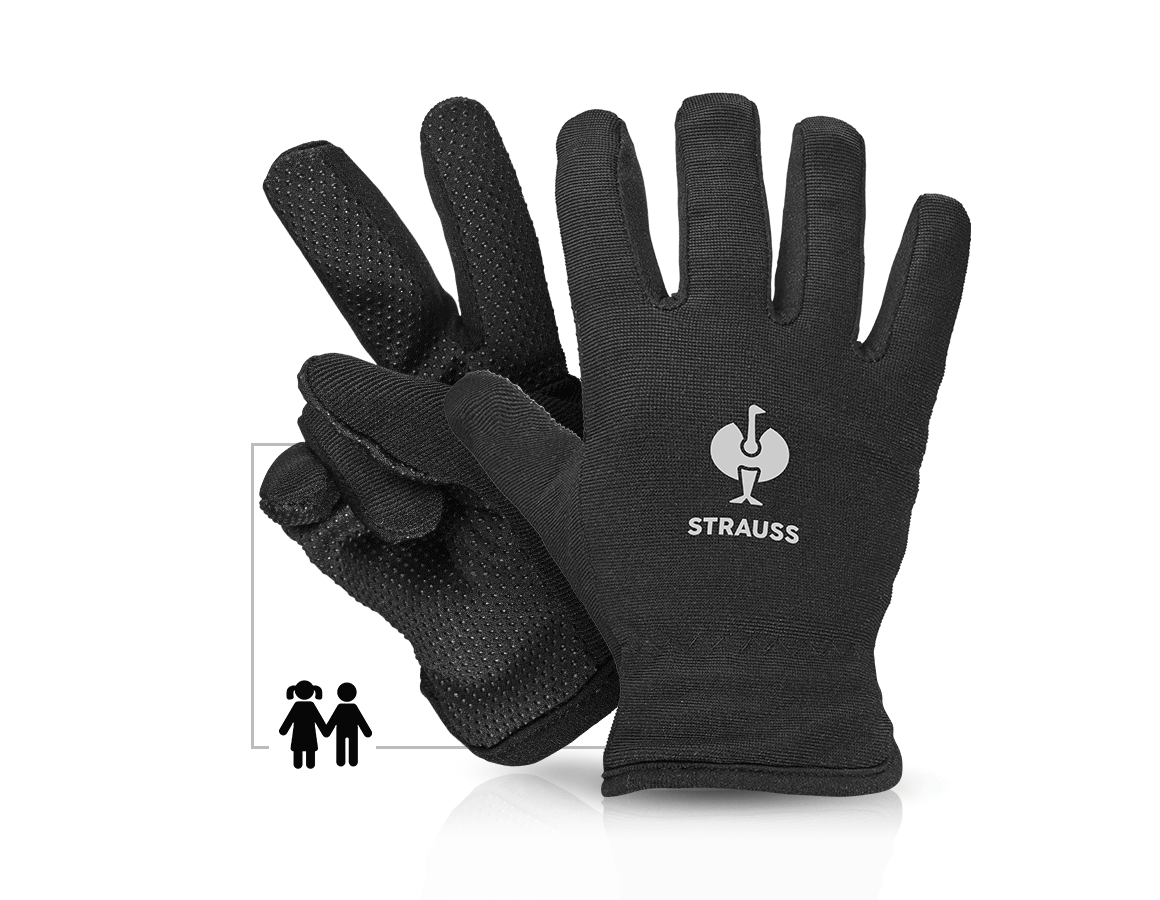 Accessoarer: e.s. Barn-vinterhandskar Fleece Comfort + svart