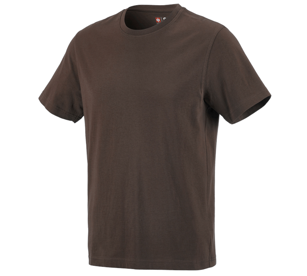 Överdelar: e.s. T-Shirt cotton + kastanj