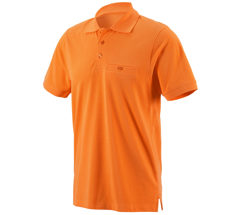 Teman: e.s. Polo-Shirt cotton Pocket + orange
