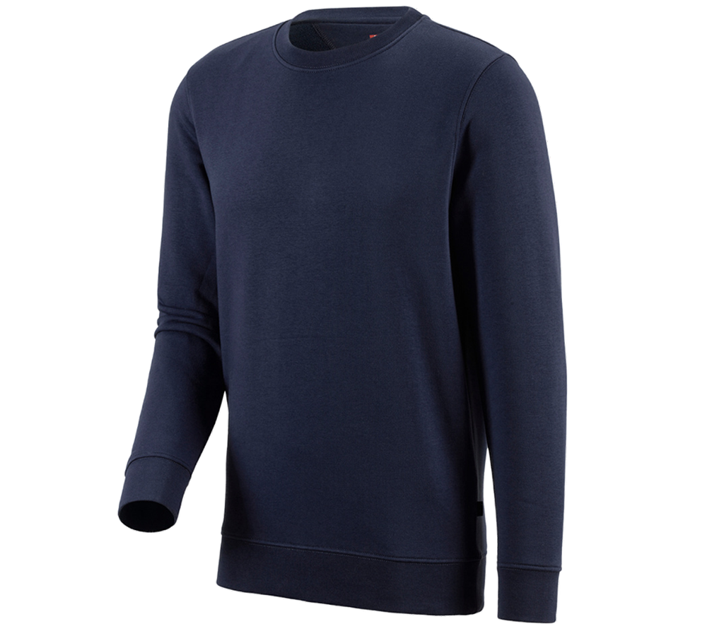 Överdelar: e.s. Sweatshirt poly cotton + mörkblå