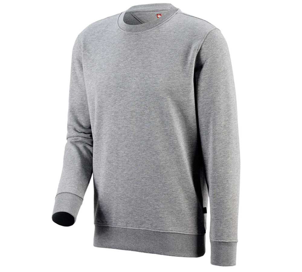 Överdelar: e.s. Sweatshirt poly cotton + gråmelerad