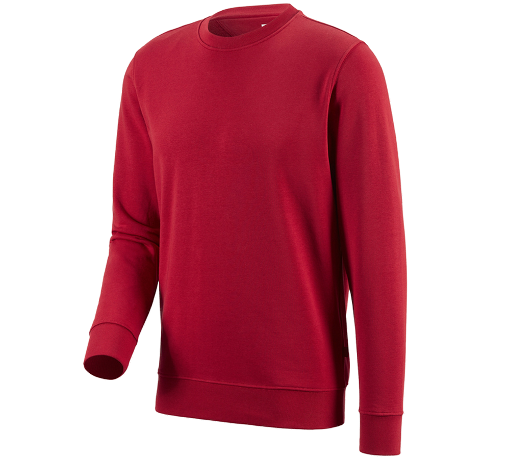 Snickare: e.s. Sweatshirt poly cotton + röd