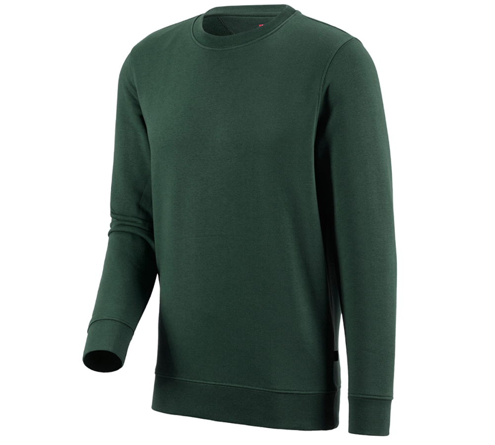 Överdelar: e.s. Sweatshirt poly cotton + grön