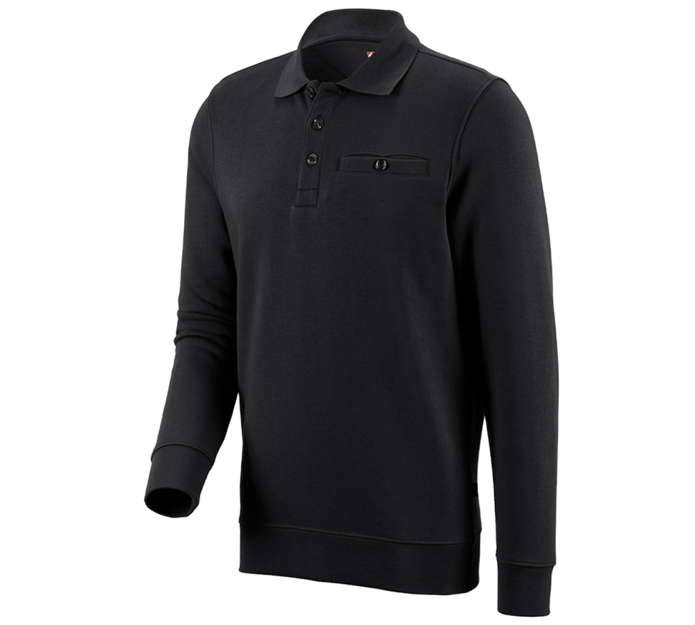 Snickare: e.s. Sweatshirt poly cotton Pocket + svart