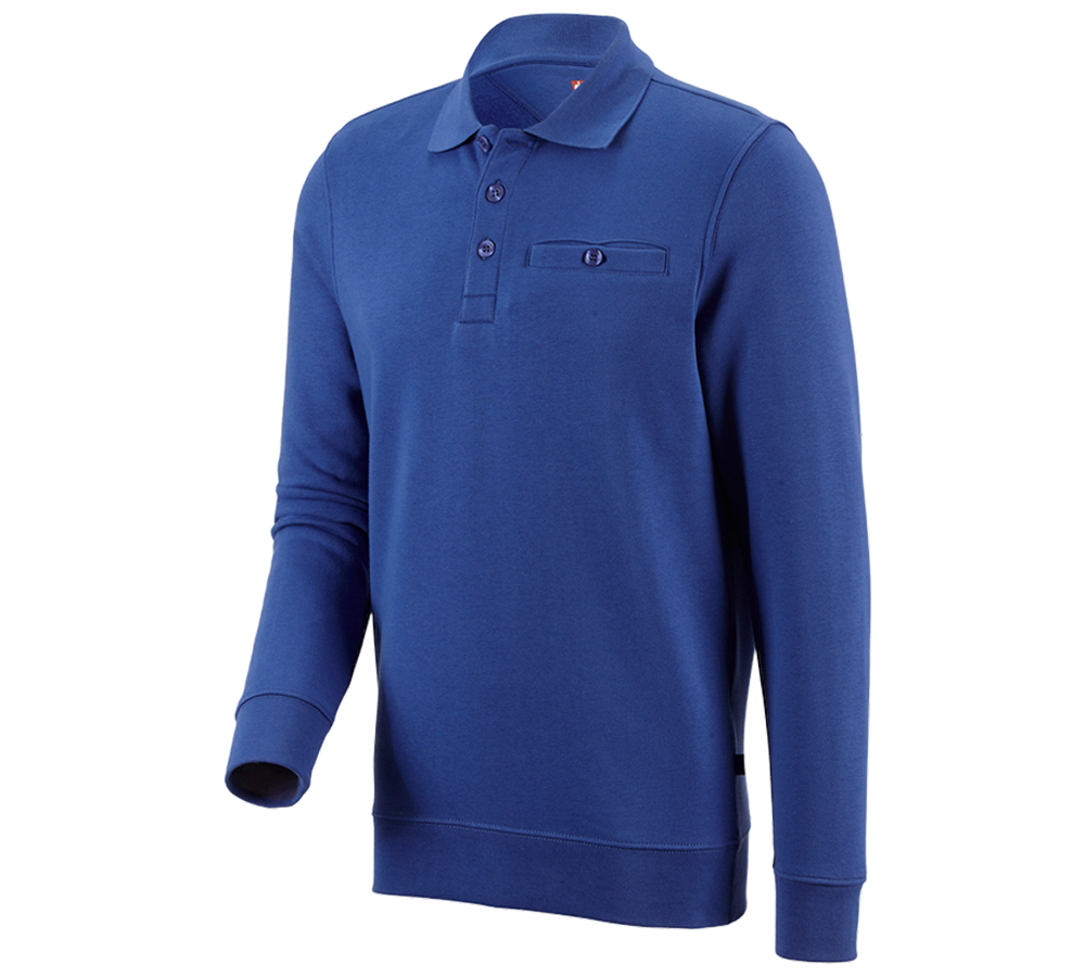 Överdelar: e.s. Sweatshirt poly cotton Pocket + kornblå