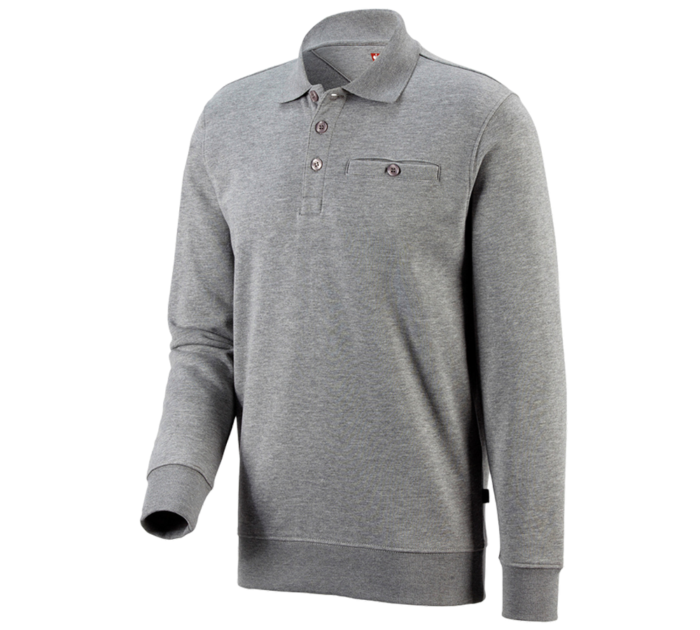 Gardening / Forestry / Farming: e.s. Sweatshirt poly cotton Pocket + grey melange