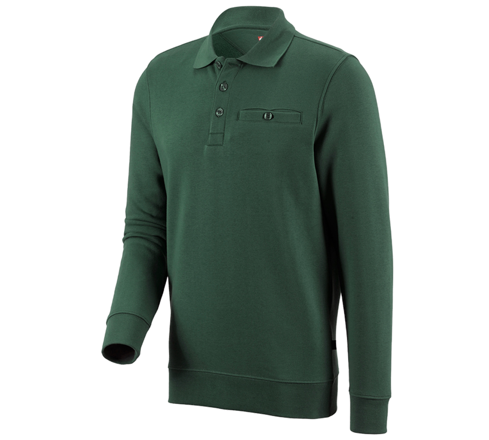 Överdelar: e.s. Sweatshirt poly cotton Pocket + grön