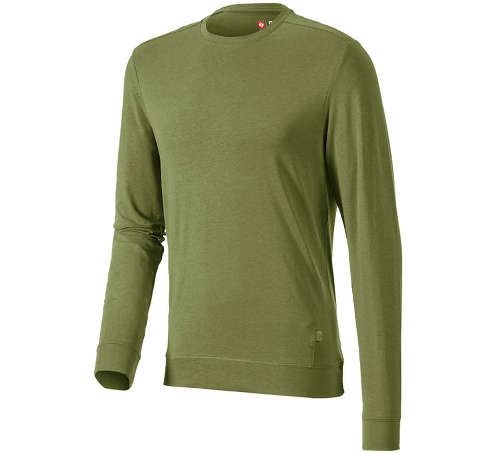Shirts, Pullover & more: e.s. Long sleeve cotton stretch + forest