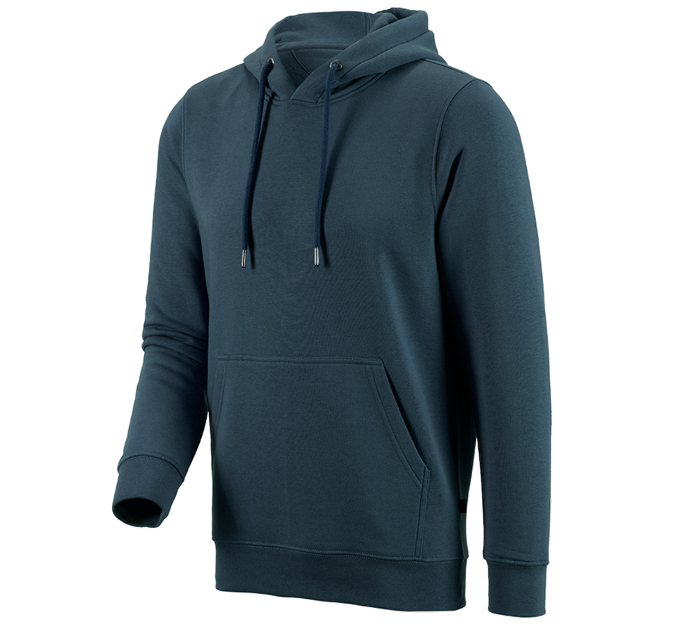 Snickare: e.s. Hoody-Sweatshirt poly cotton + sjöblå