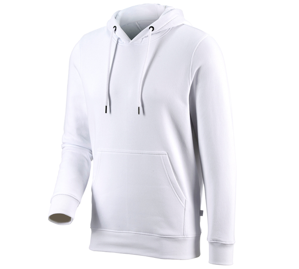 Shirts, Pullover & more: e.s. Hoody sweatshirt poly cotton + white