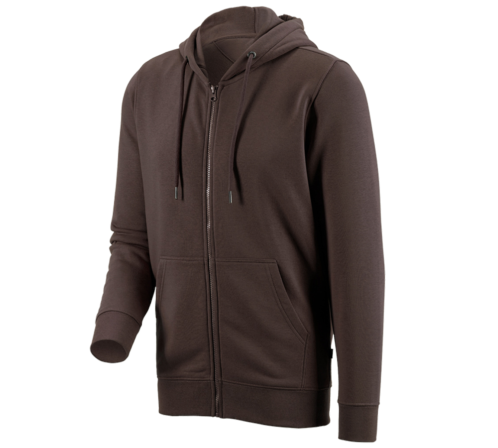 Joiners / Carpenters: e.s. Hoody sweatjacket poly cotton + chestnut