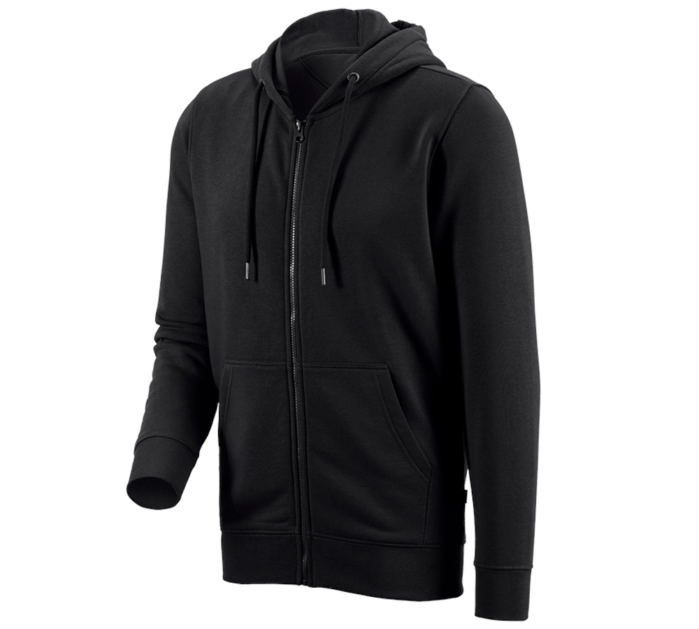 Shirts, Pullover & more: e.s. Hoody sweatjacket poly cotton + black