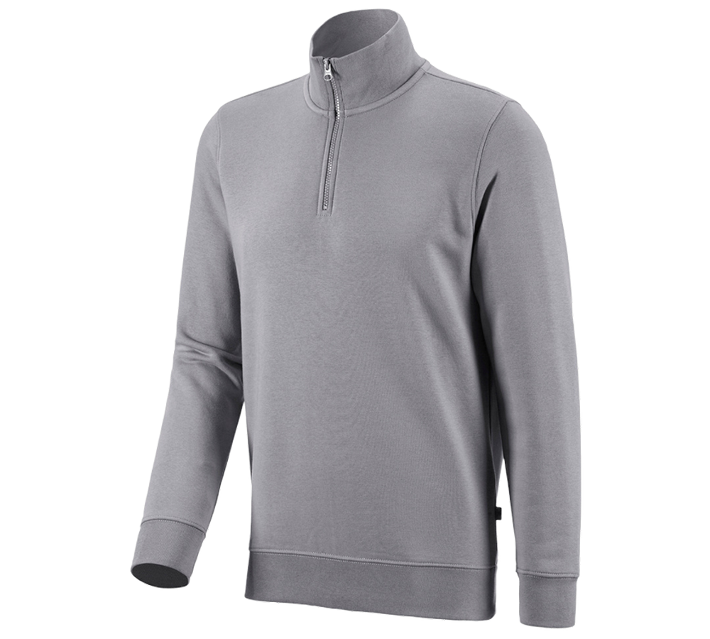 Överdelar: e.s. ZIP-Sweatshirt poly cotton + platina