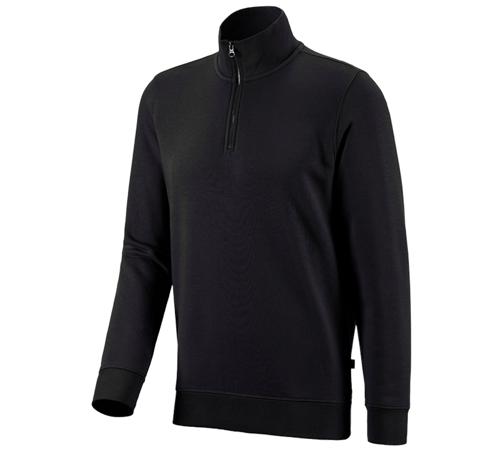 Shirts, Pullover & more: e.s. ZIP-sweatshirt poly cotton + black