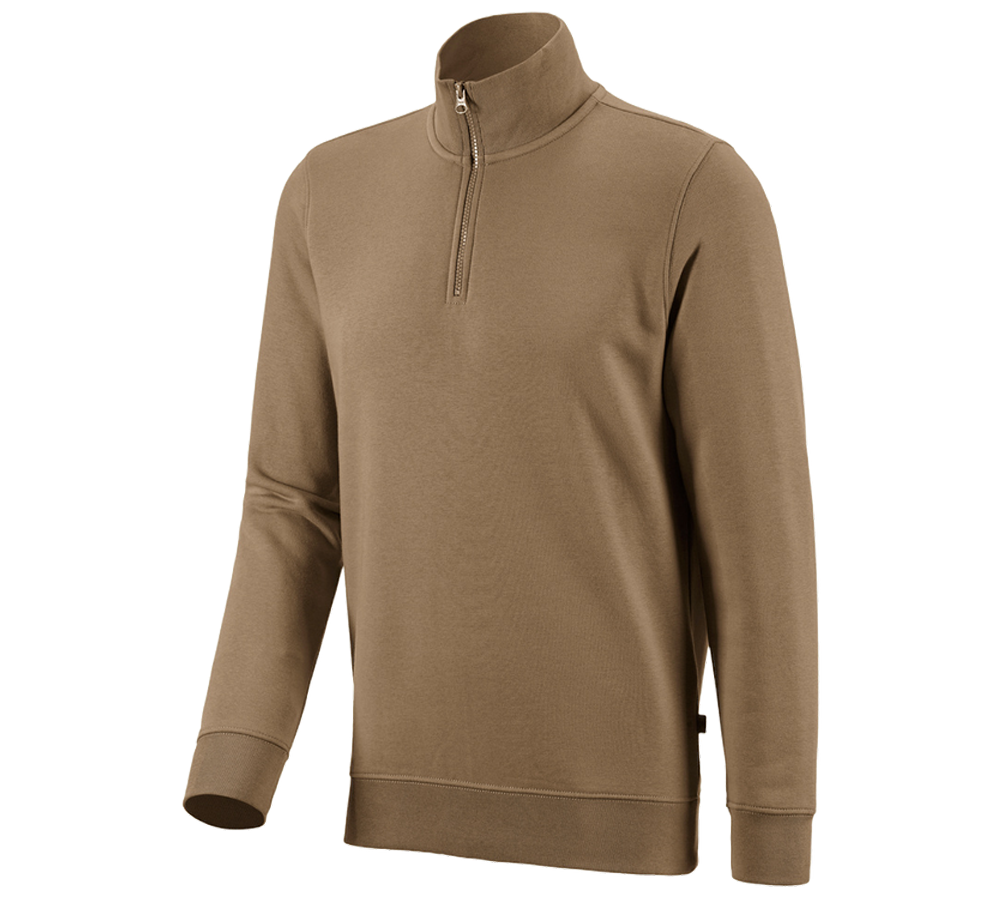Snickare: e.s. ZIP-Sweatshirt poly cotton + khaki