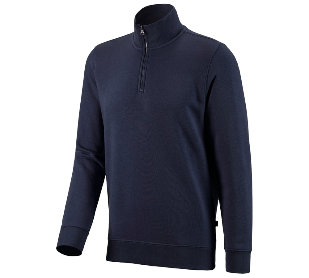 Snickare: e.s. ZIP-Sweatshirt poly cotton + mörkblå