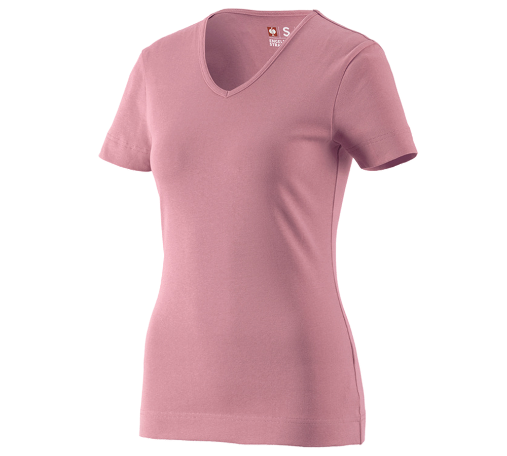 Plumbers / Installers: e.s. T-shirt cotton V-Neck, ladies' + antiquepink