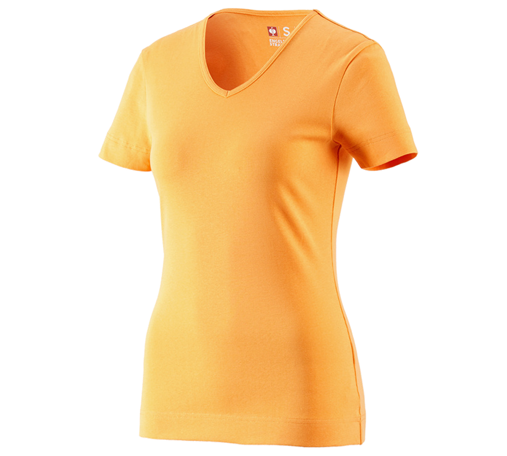 Topics: e.s. T-shirt cotton V-Neck, ladies' + lightorange