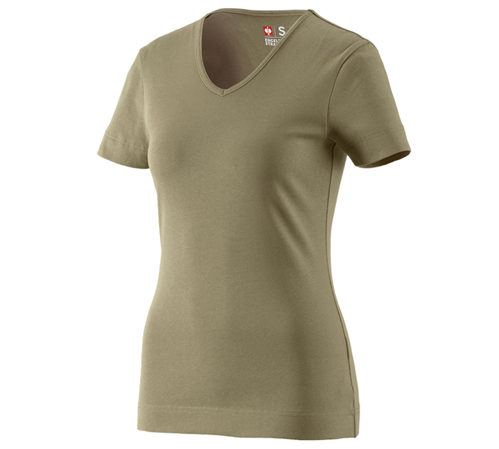 Gardening / Forestry / Farming: e.s. T-shirt cotton V-Neck, ladies' + reed